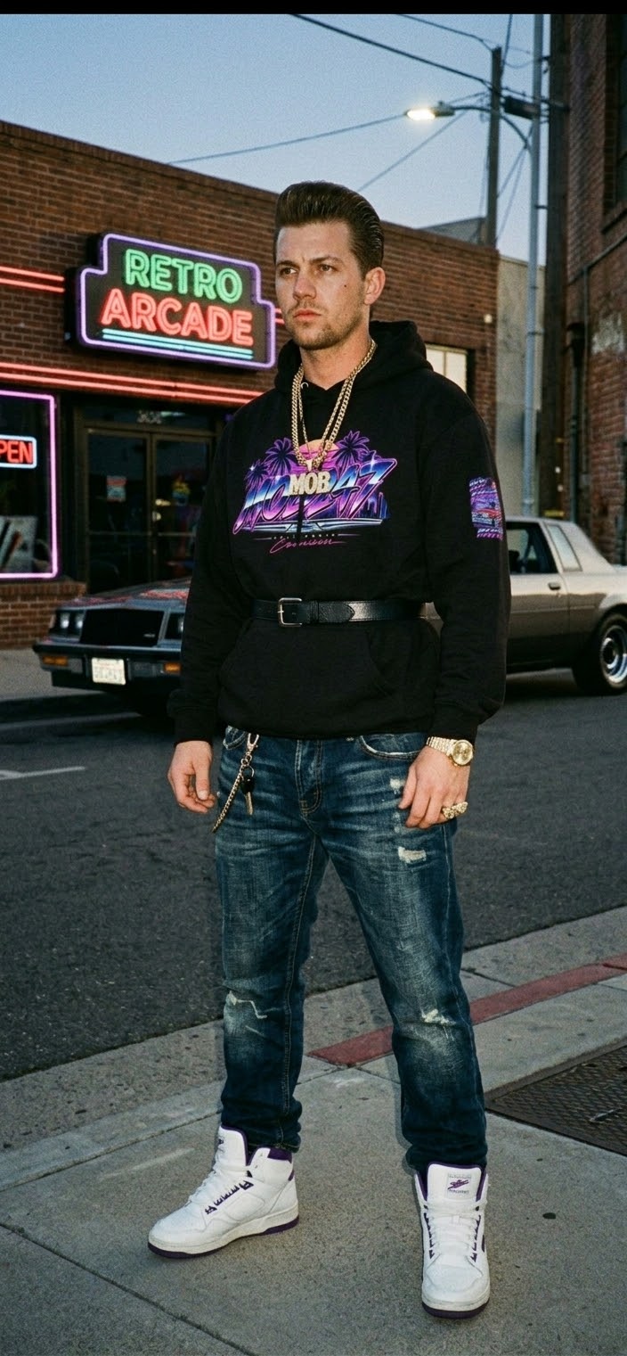 80s Flashback Cruisin’ Hoodie - MOB 247 Lifestyle