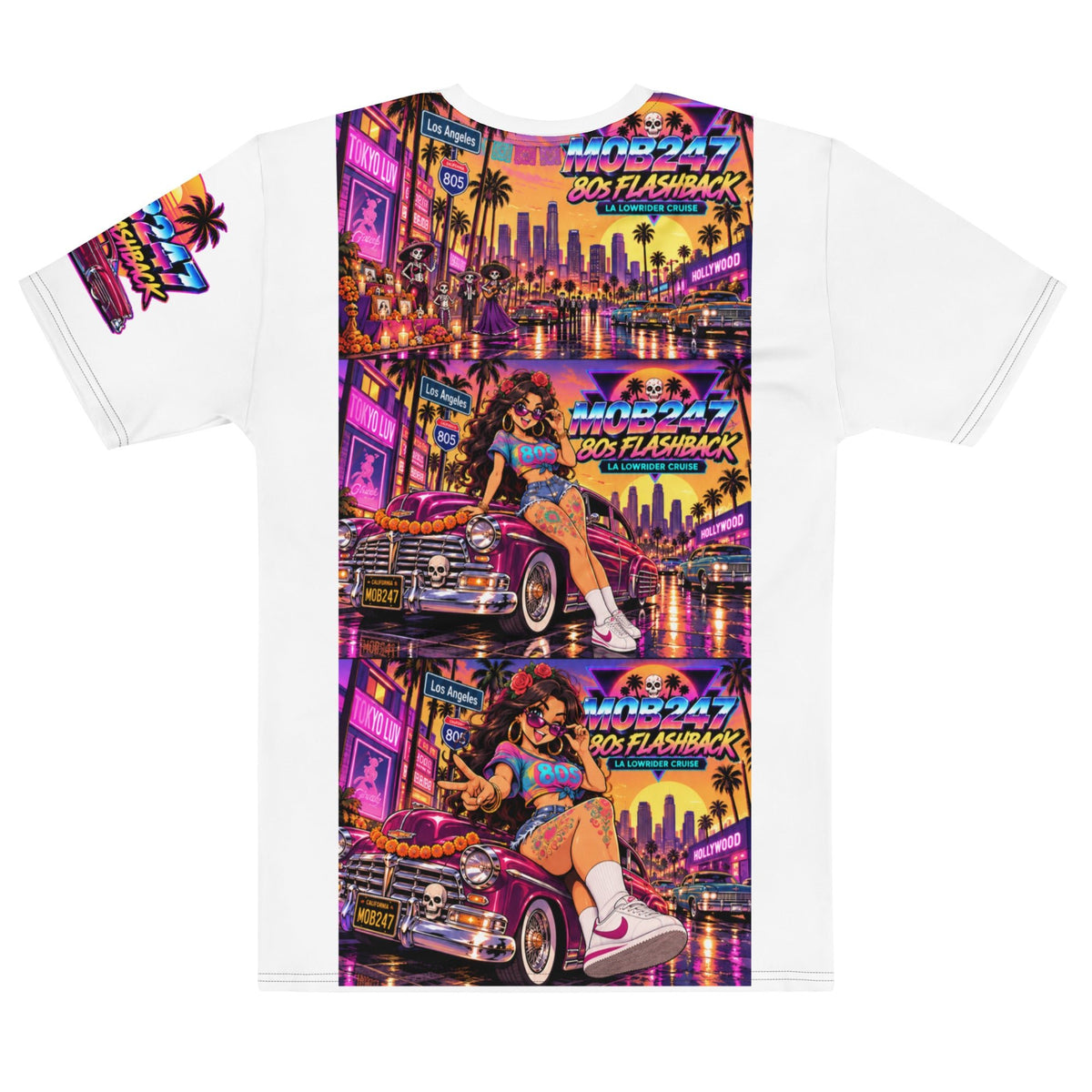 80s flashback Lowrider all over t-shirt - MOB 247 Lifestyle
