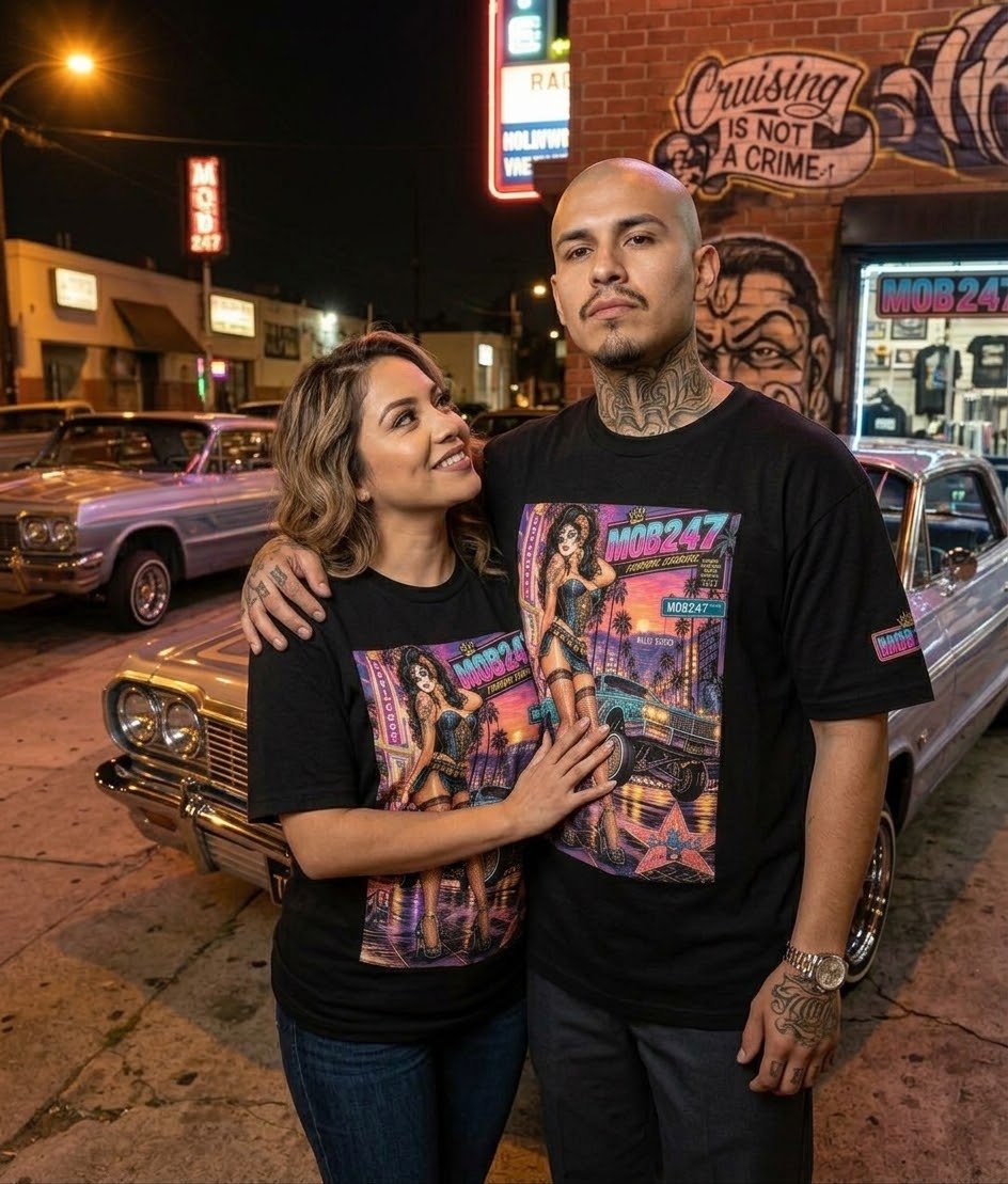 Aztec 80’s flashback lowrider tee - MOB 247 Lifestyle
