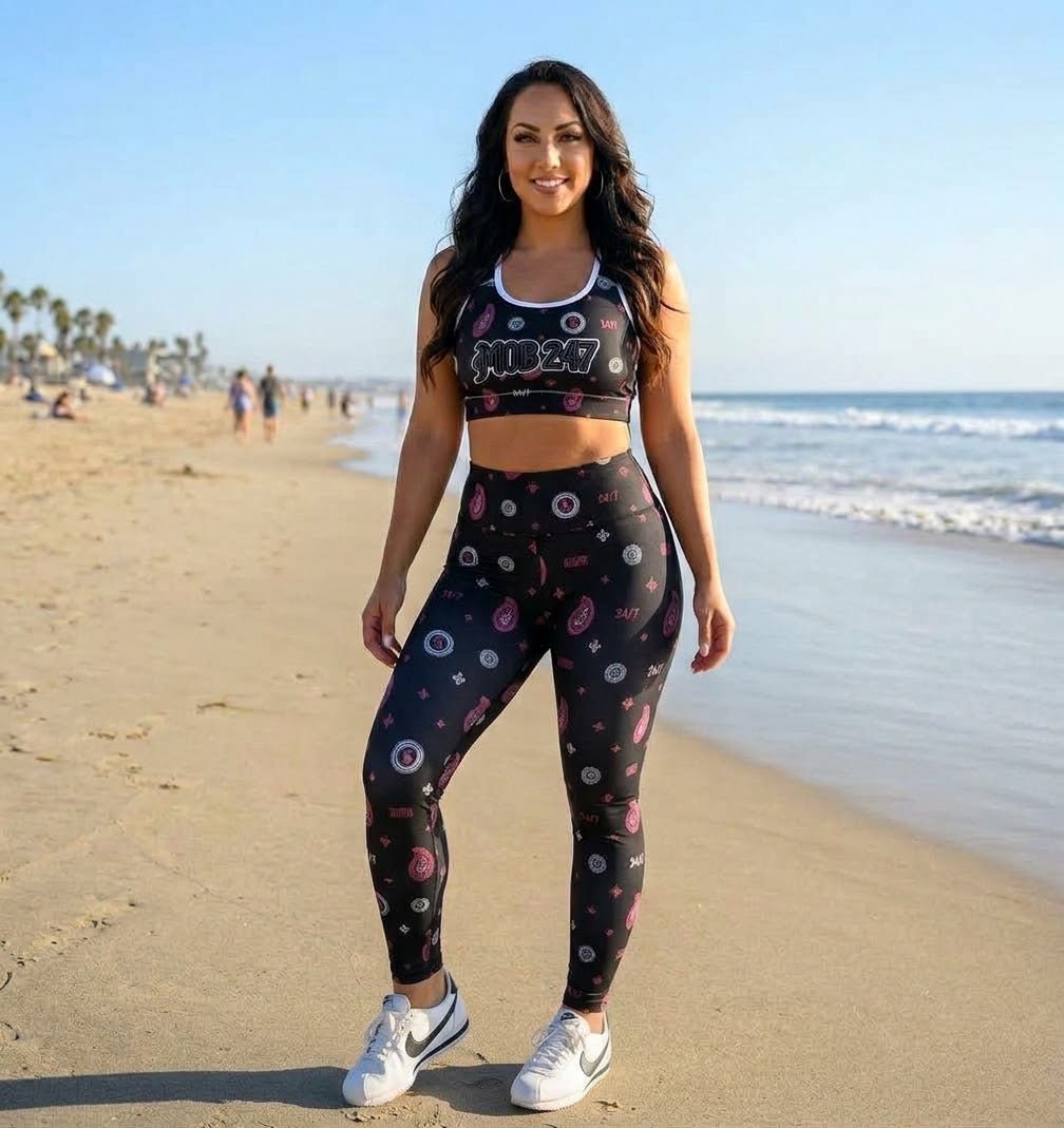 Black Bandana Padded Sports Bra - MOB 247 Lifestyle