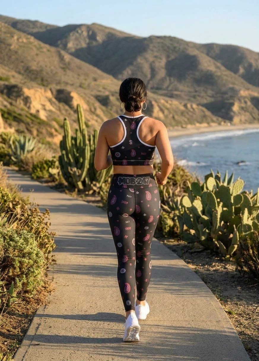 Black Bandana Padded Sports Bra - MOB 247 Lifestyle