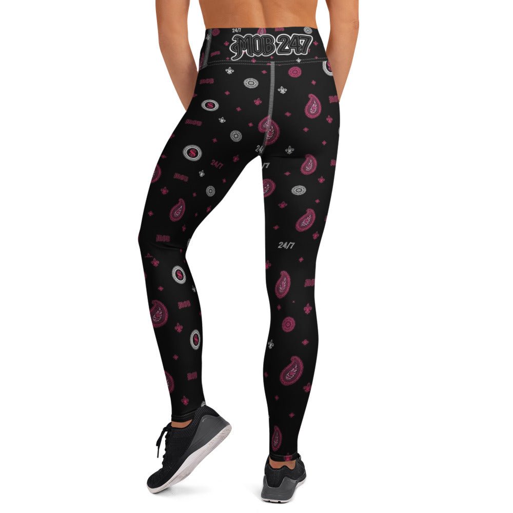 Black bandanna Yoga Leggings - MOB 247 Lifestyle
