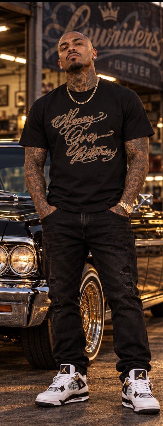 BLACK OG SCRIPT tee - MOB 247 Lifestyle