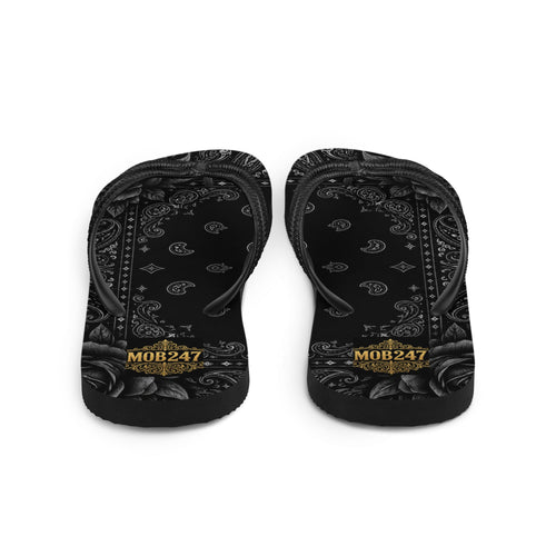 BLACK PAISLEY Flip-Flops - MOB 247 Lifestyle
