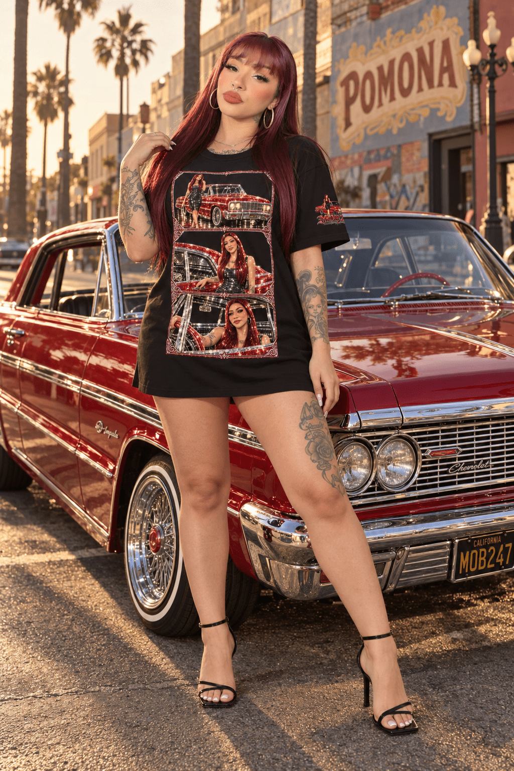 La Brown Eyes Pomona Lowrider Tee - MOB 247 Lifestyle