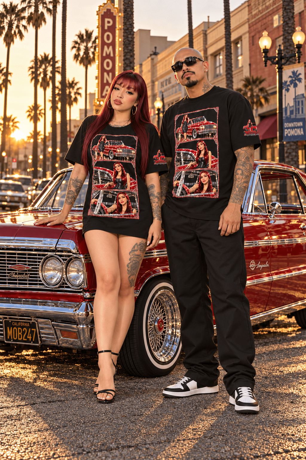 La Brown Eyes Pomona Lowrider Tee - MOB 247 Lifestyle