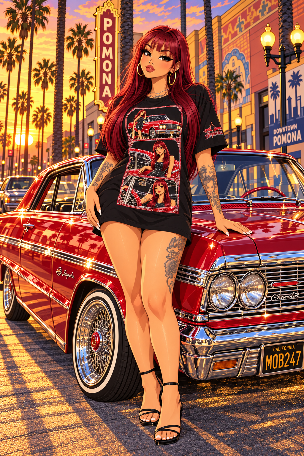 La Brown Eyes Pomona Lowrider Tee - MOB 247 Lifestyle