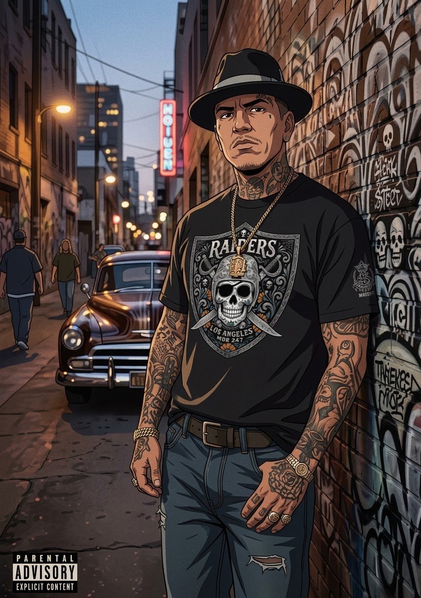 LA Day of the dead tee - MOB 247 Lifestyle