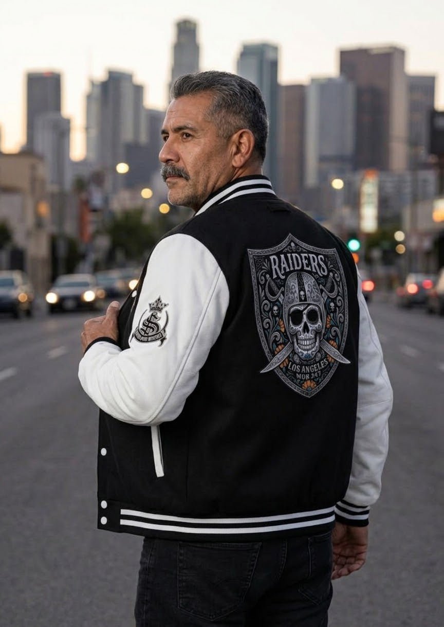 Los Raiders Heavyweight letterman jacket - MOB 247 Lifestyle