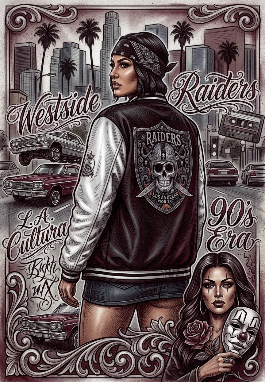 Los Raiders Heavyweight letterman jacket - MOB 247 Lifestyle