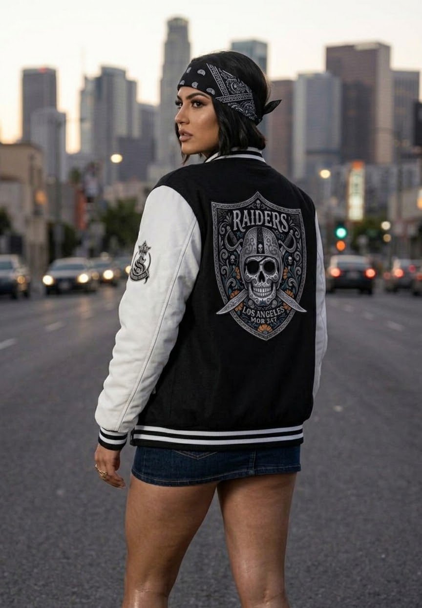 Los Raiders Heavyweight letterman jacket - MOB 247 Lifestyle