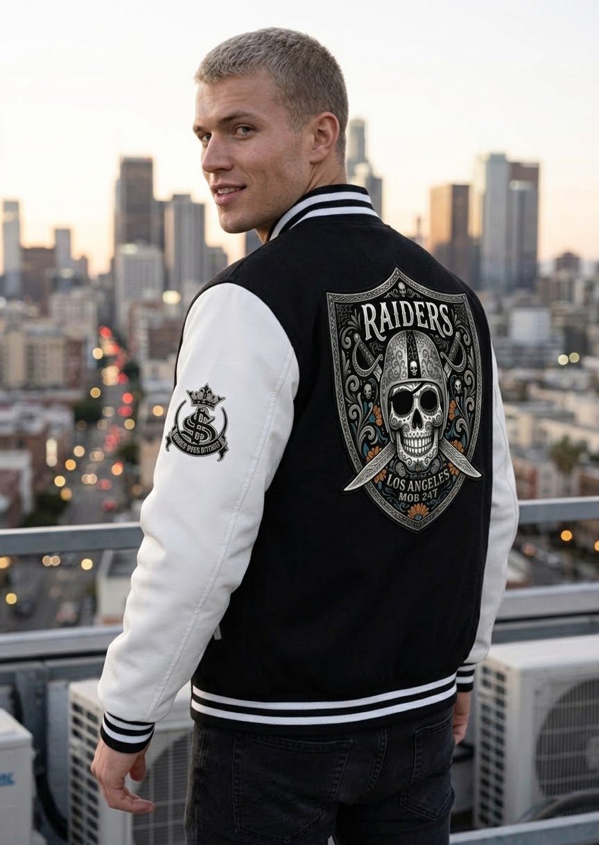 Los Raiders Heavyweight letterman jacket - MOB 247 Lifestyle