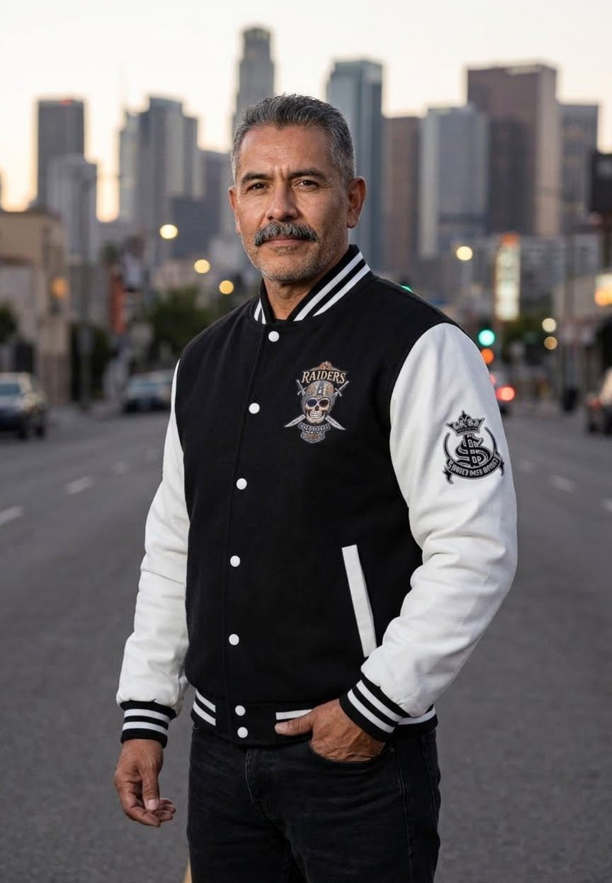 Los Raiders Heavyweight letterman jacket - MOB 247 Lifestyle