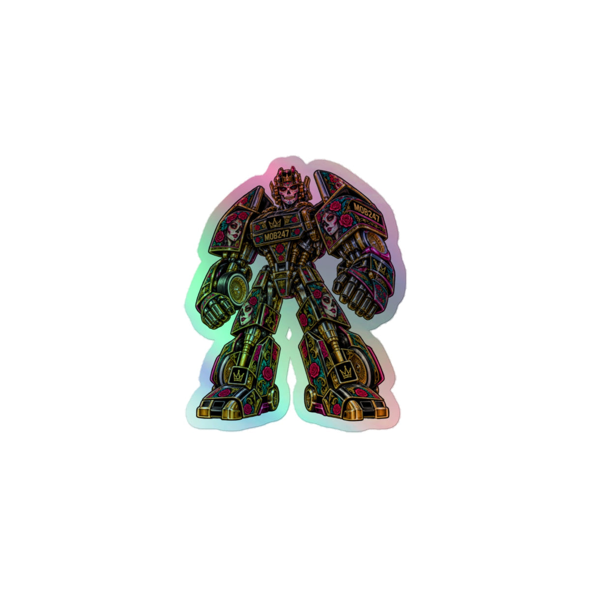 Lowrider Aztec Machine Holographic stickers - MOB 247 Lifestyle
