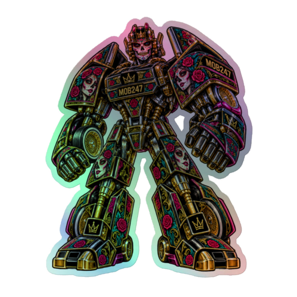 Lowrider Aztec Machine Holographic stickers - MOB 247 Lifestyle