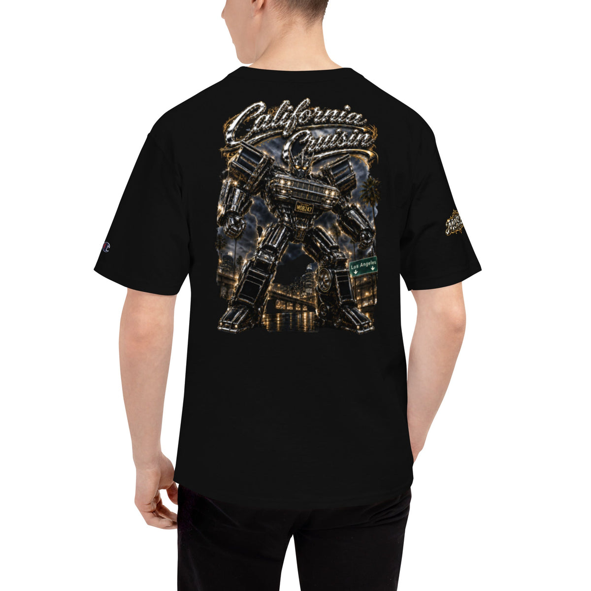 Men's Champion/ MOB 247 Machine T-Shirt - MOB 247 Lifestyle