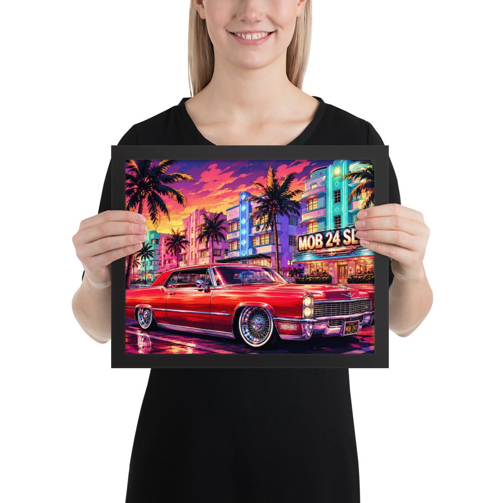 MOB 247 Anime Lowrider Framed poster - MOB 247 Lifestyle