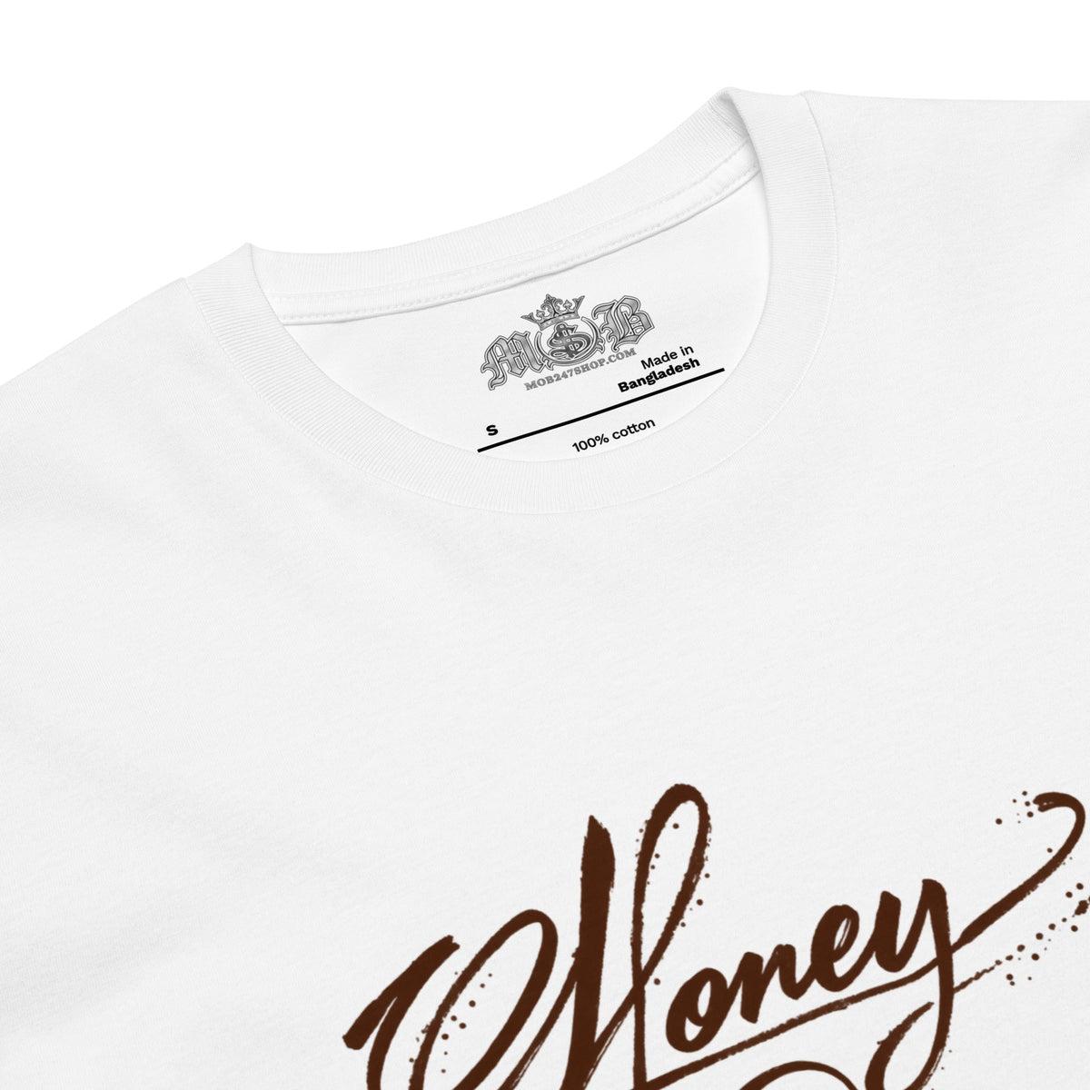 MOB 247 BROWN OG LOGO premium t-shirt - MOB 247 Lifestyle