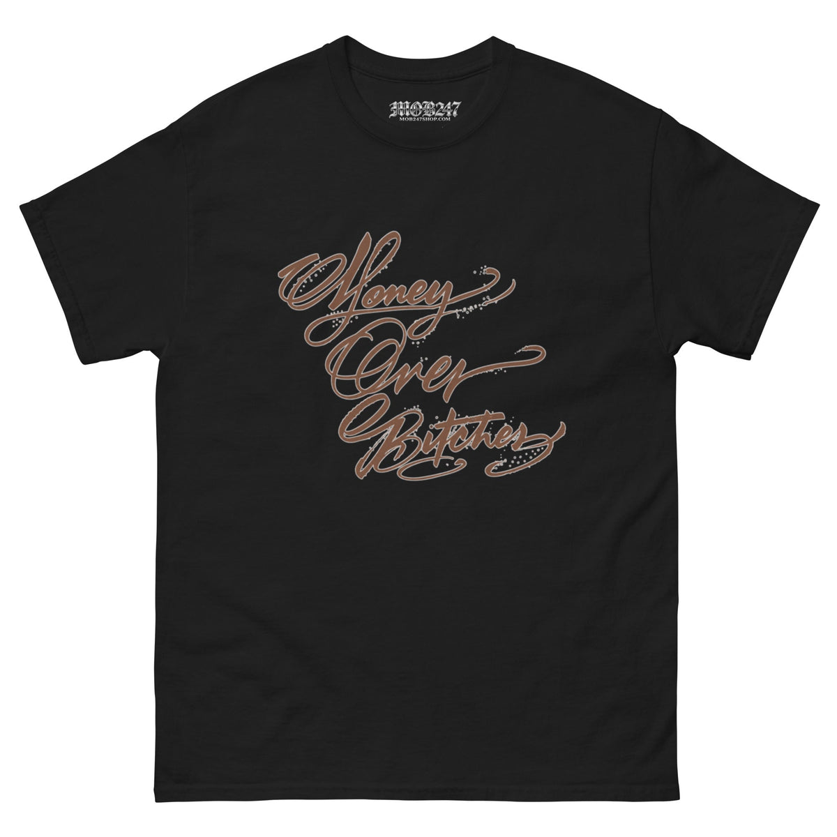MOB 247 BROWN OG SCRIPT classic tee - MOB 247 Lifestyle