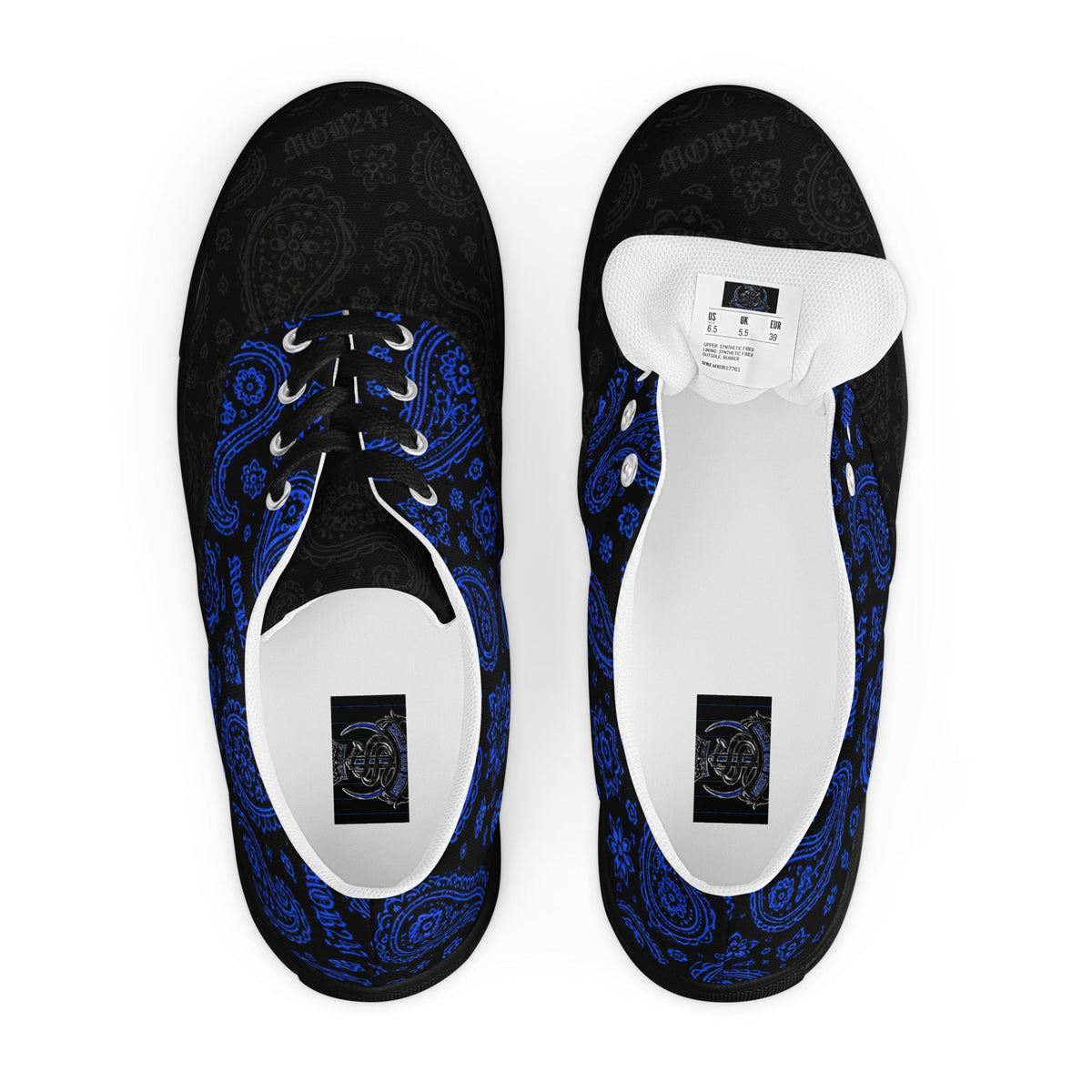 MOB 247 Men’s black & blue OG canvas shoes - MOB 247 Lifestyle