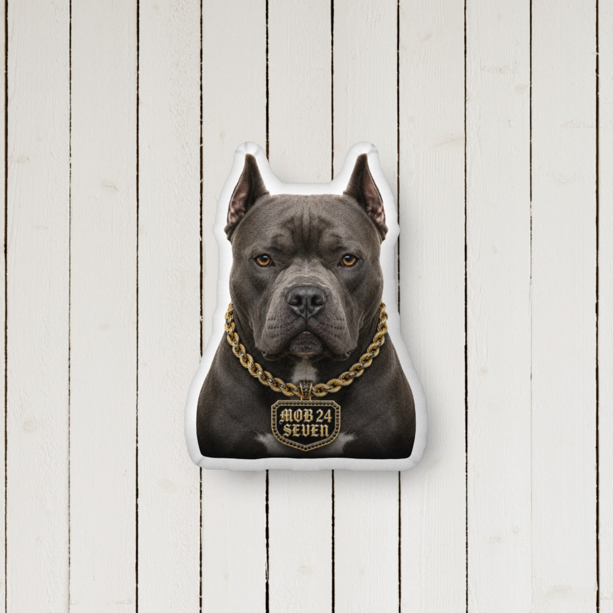 MOB 247 pitbull shaped pillow - MOB 247 Lifestyle