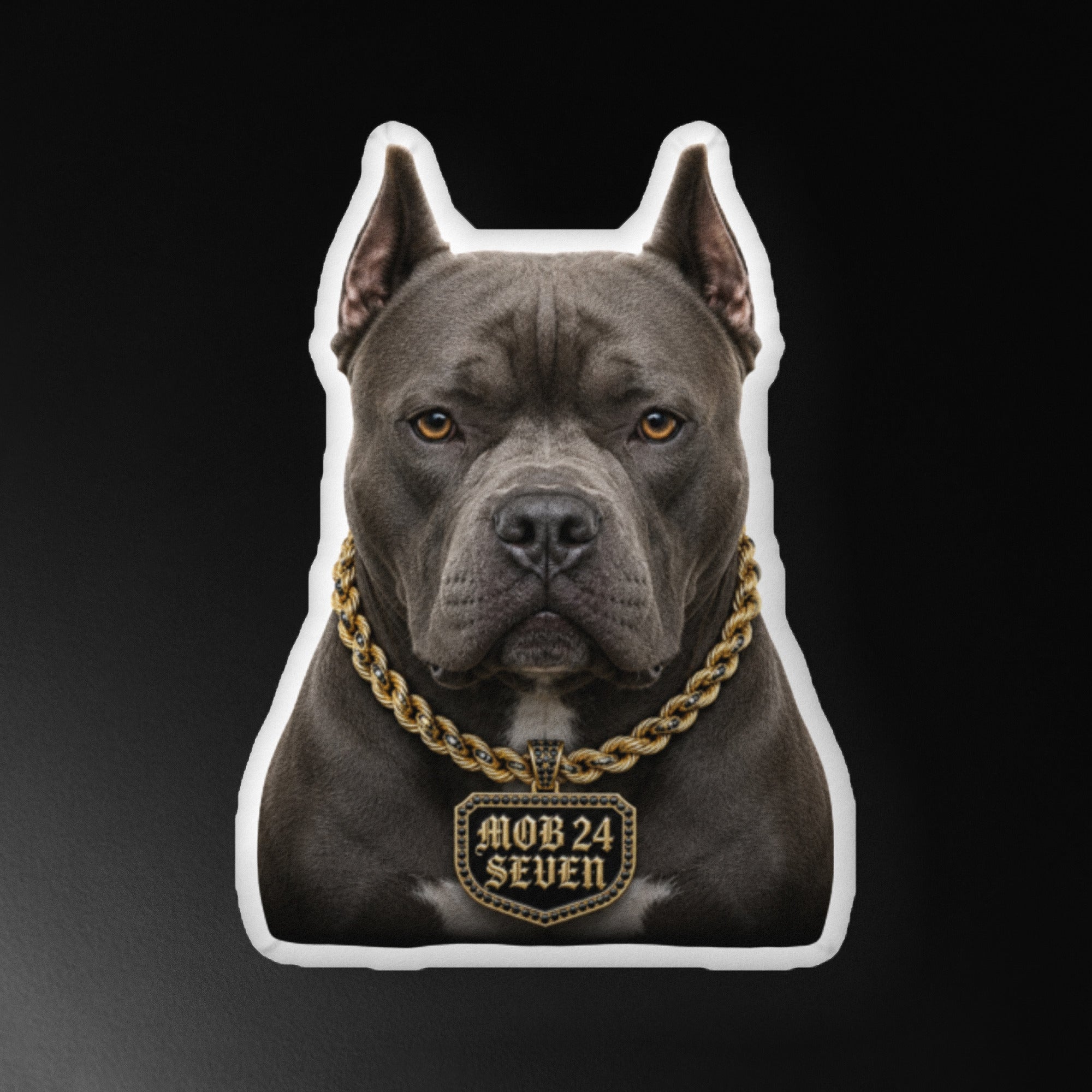 MOB 247 pitbull shaped pillow - MOB 247 Lifestyle