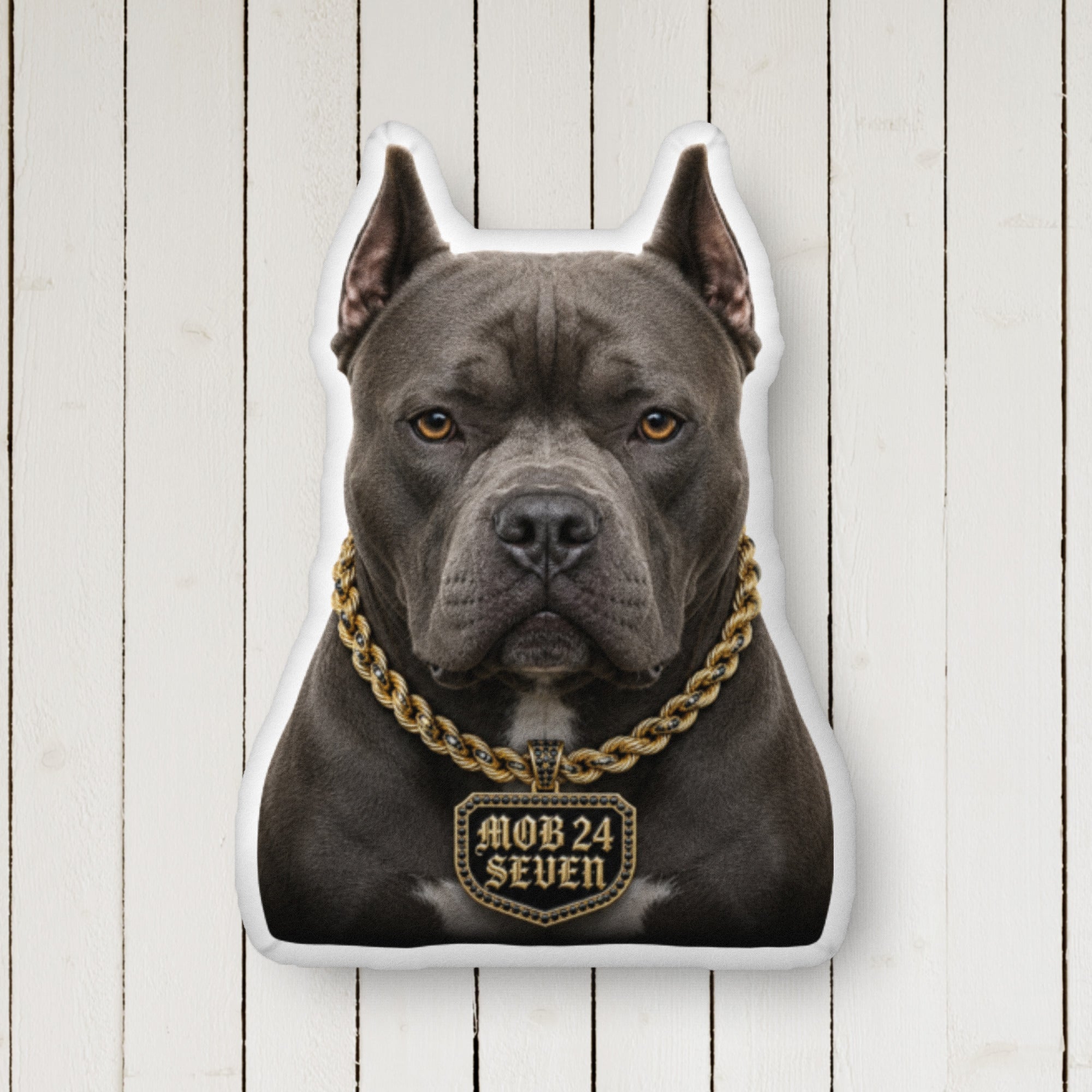 MOB 247 pitbull shaped pillow - MOB 247 Lifestyle