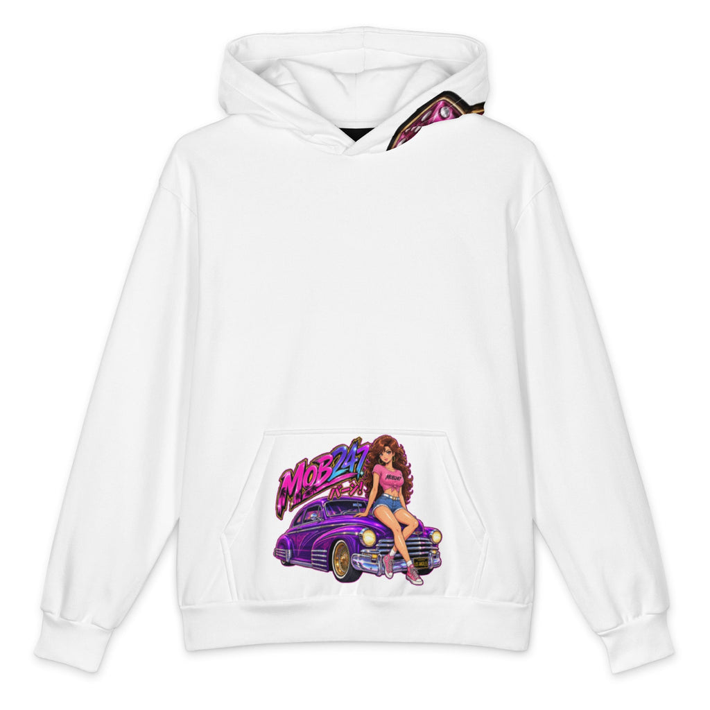 MOB247 80s Flashback White Hoodie - MOB 247 Lifestyle
