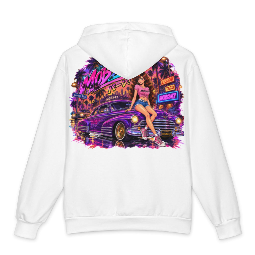 MOB247 80s Flashback White Hoodie - MOB 247 Lifestyle