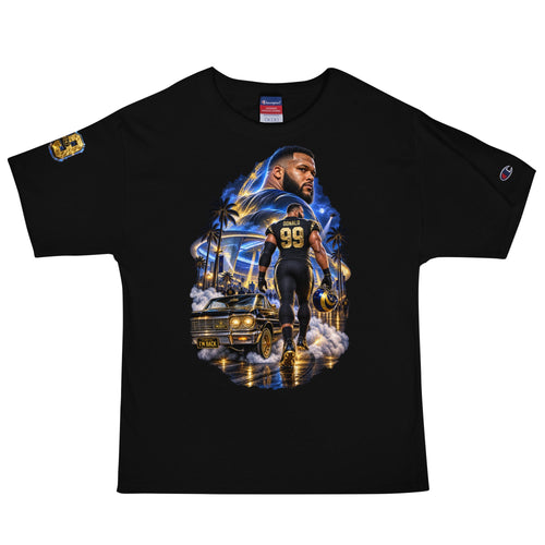 MOB247 Aaron Donald 99 Champion® Heavyweight T-Shirt – Black - MOB 247 Lifestyle