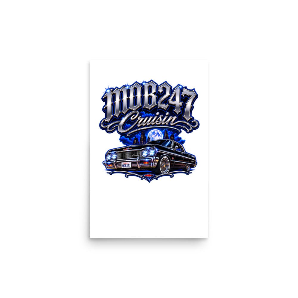 MOB247 Black Impala Statement Poster - MOB 247 Lifestyle