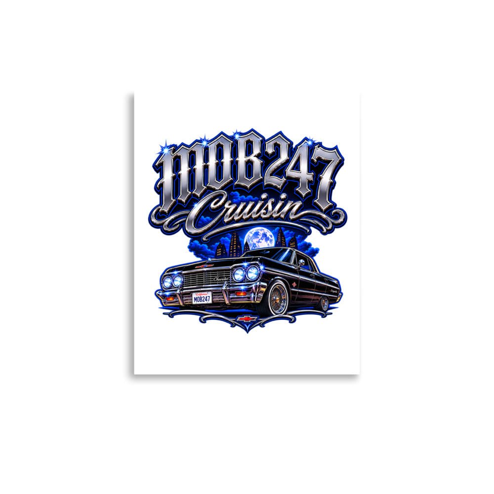 MOB247 Black Impala Statement Poster - MOB 247 Lifestyle