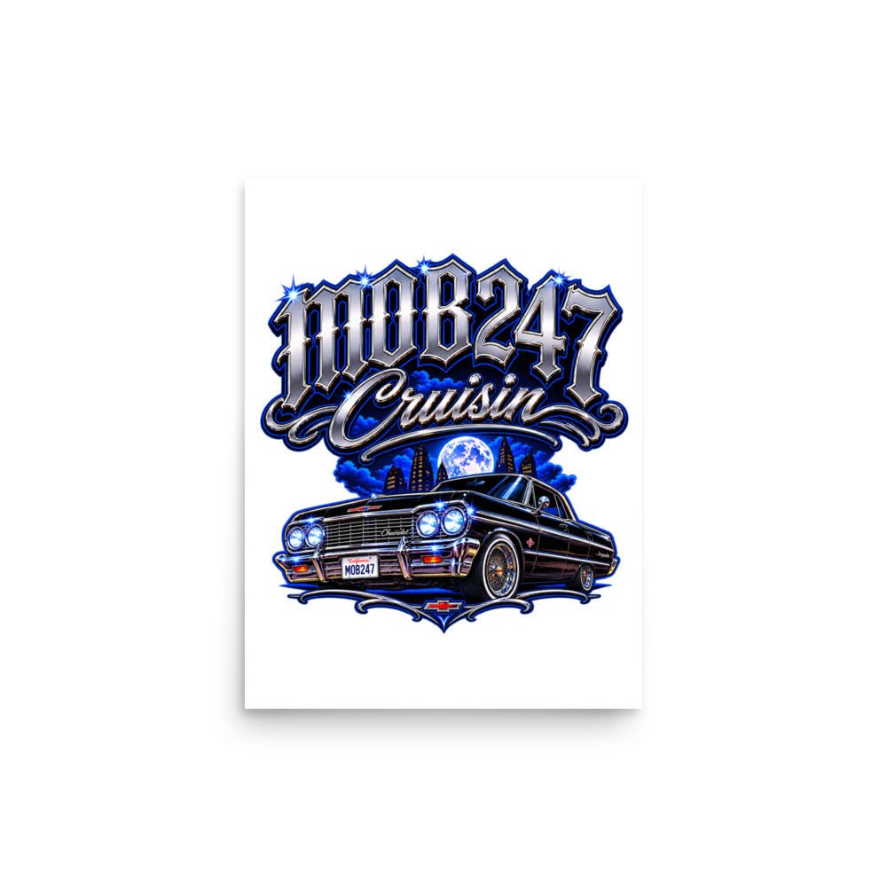 MOB247 Black Impala Statement Poster - MOB 247 Lifestyle
