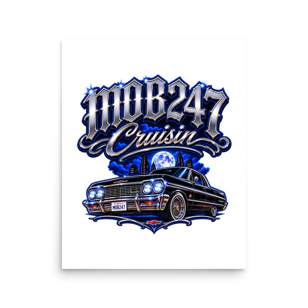 MOB247 Black Impala Statement Poster - MOB 247 Lifestyle