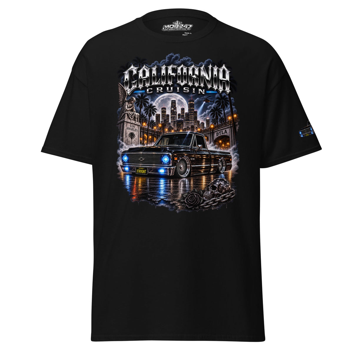 MOB247 California Cruisin Black Tee - MOB 247 Lifestyle