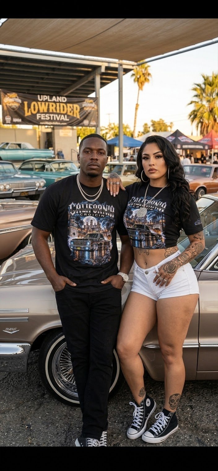 MOB247 California Cruisin Black Tee - MOB 247 Lifestyle