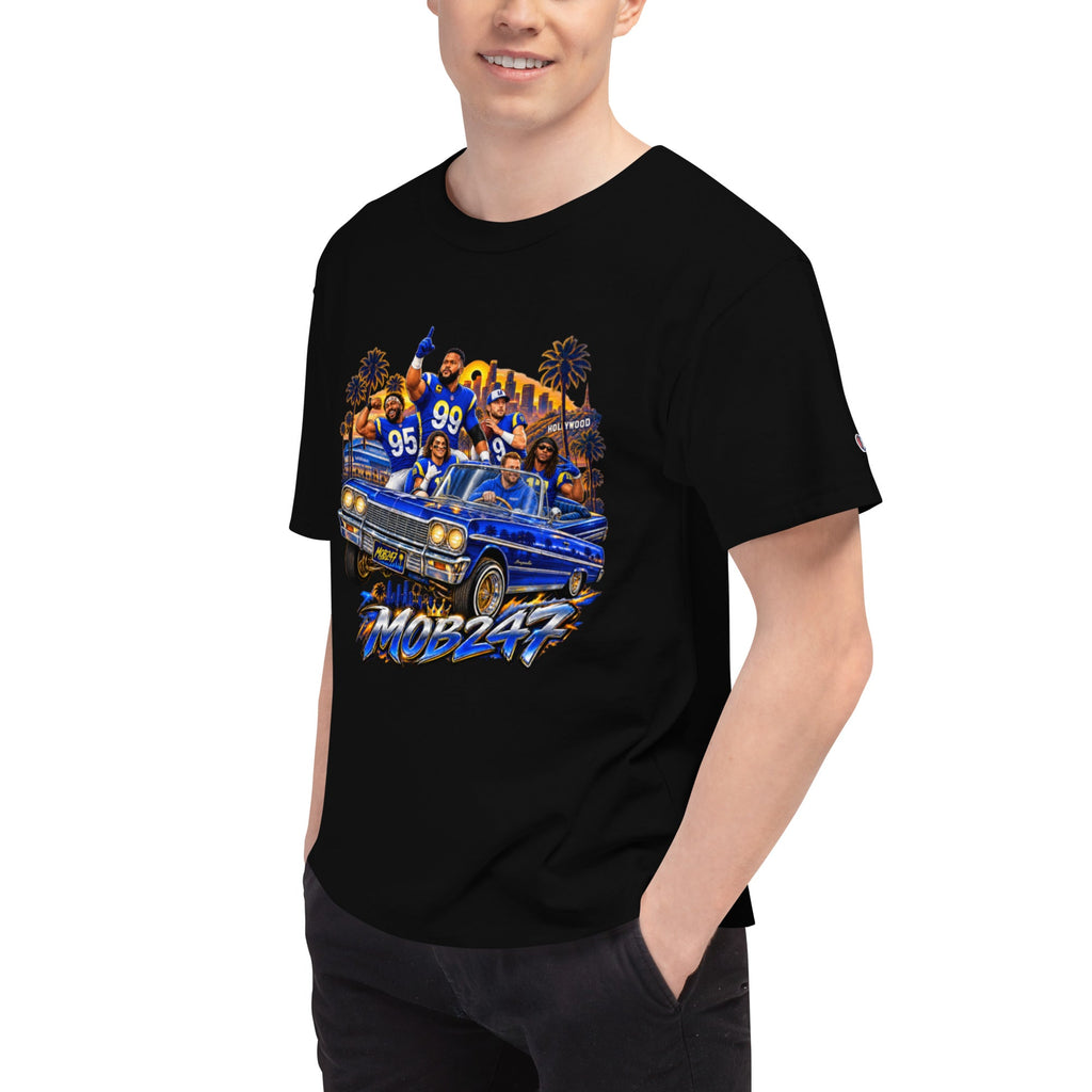 MOB247 LA Mob Squad Champion T\-Shirt - MOB 247 Lifestyle