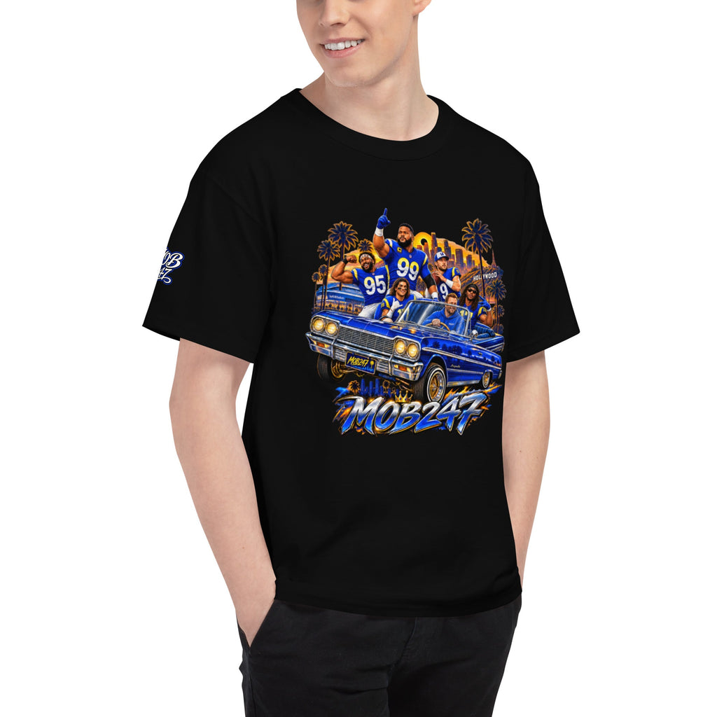 MOB247 LA Mob Squad Champion T\-Shirt - MOB 247 Lifestyle