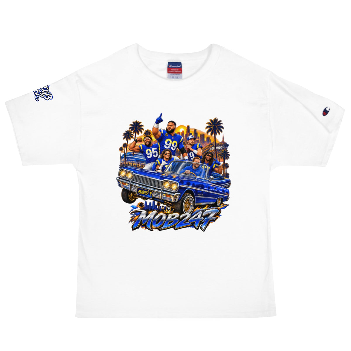 MOB247 LA Mob Squad Champion T\-Shirt - MOB 247 Lifestyle