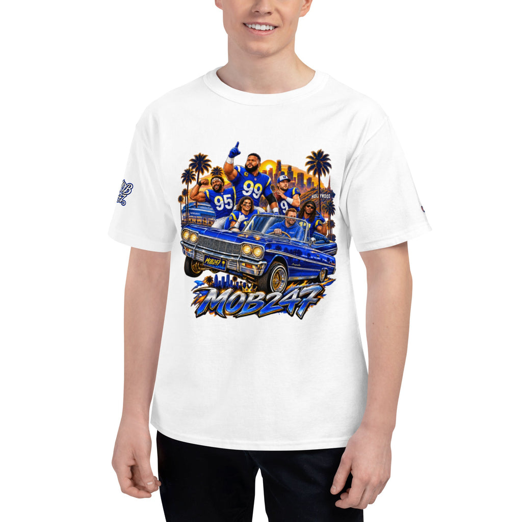 MOB247 LA Mob Squad Champion T\-Shirt - MOB 247 Lifestyle