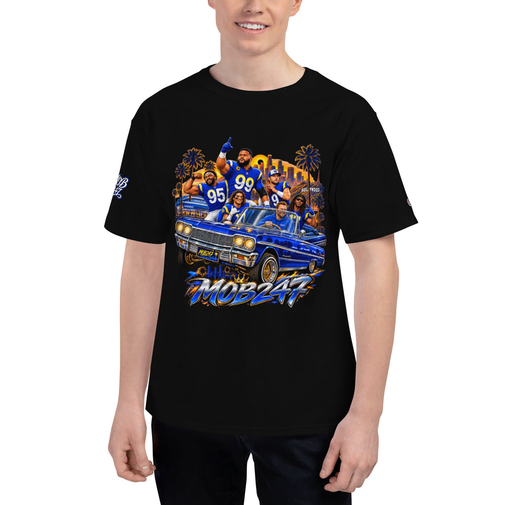 MOB247 LA Mob Squad Champion T\-Shirt - MOB 247 Lifestyle