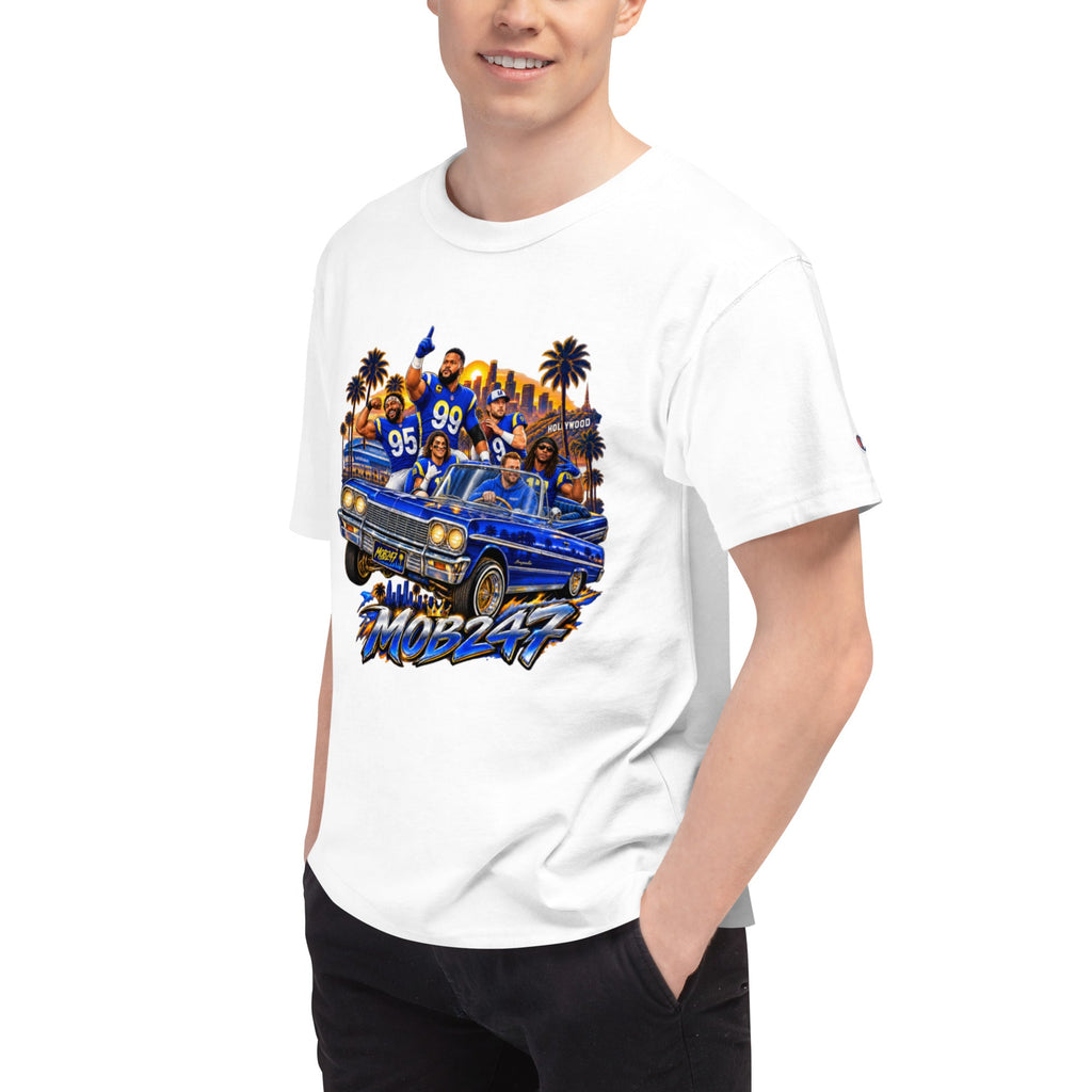 MOB247 LA Mob Squad Champion T\-Shirt - MOB 247 Lifestyle