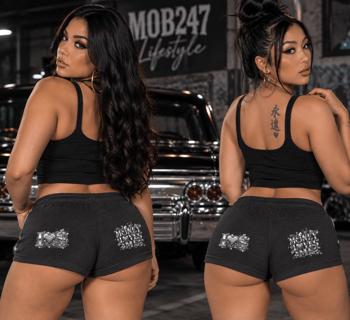 MOB247 Money Loves Me Shorts - MOB 247 Lifestyle