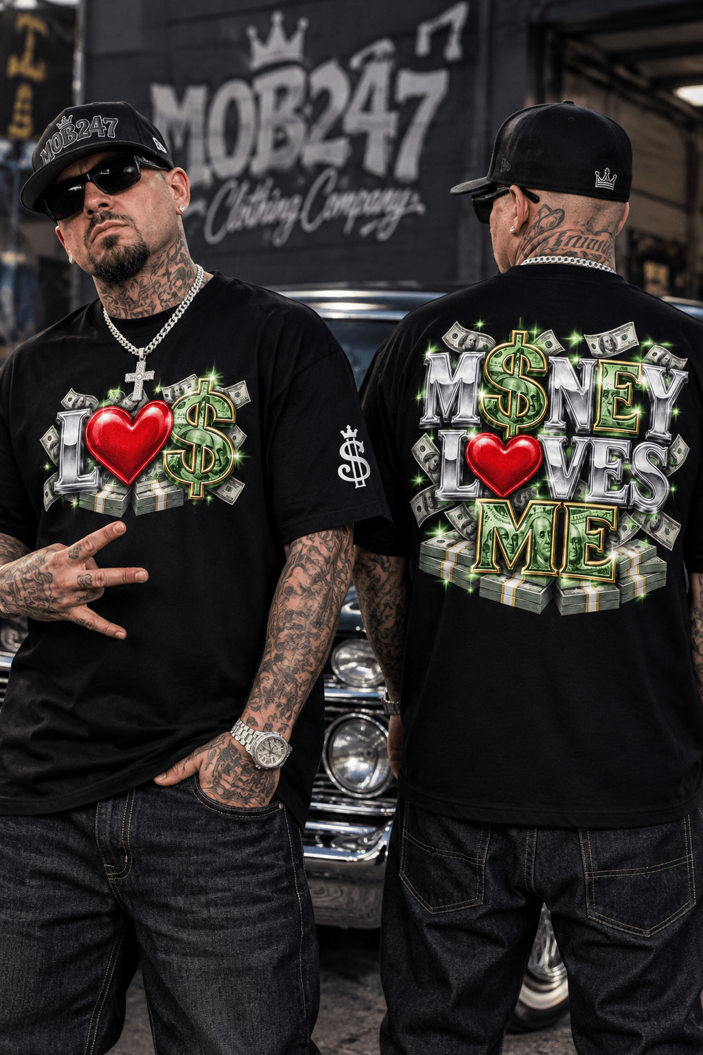 MOB247 Money Loves Me Tee - MOB 247 Lifestyle