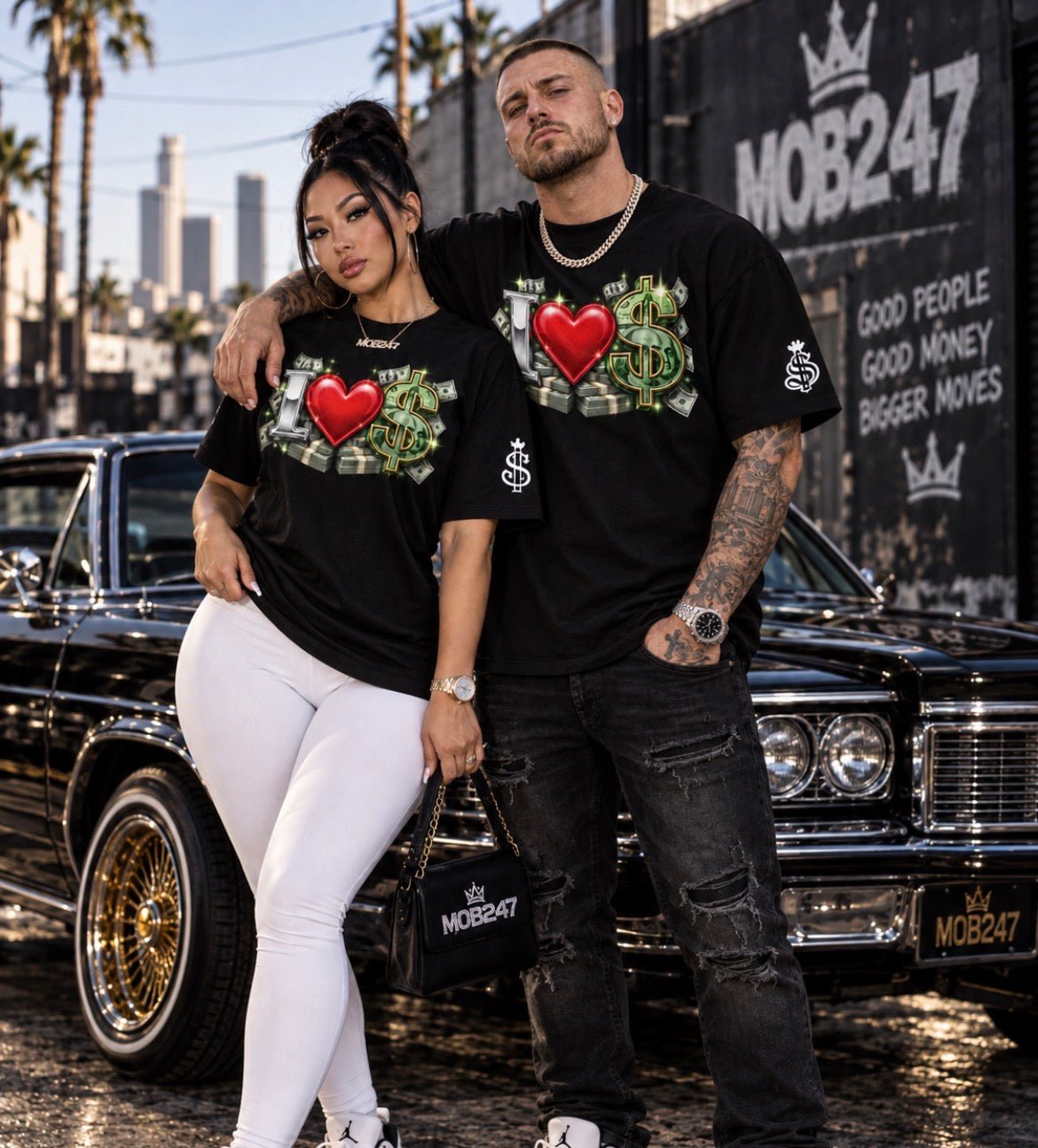 MOB247 Money Loves Me Tee - MOB 247 Lifestyle
