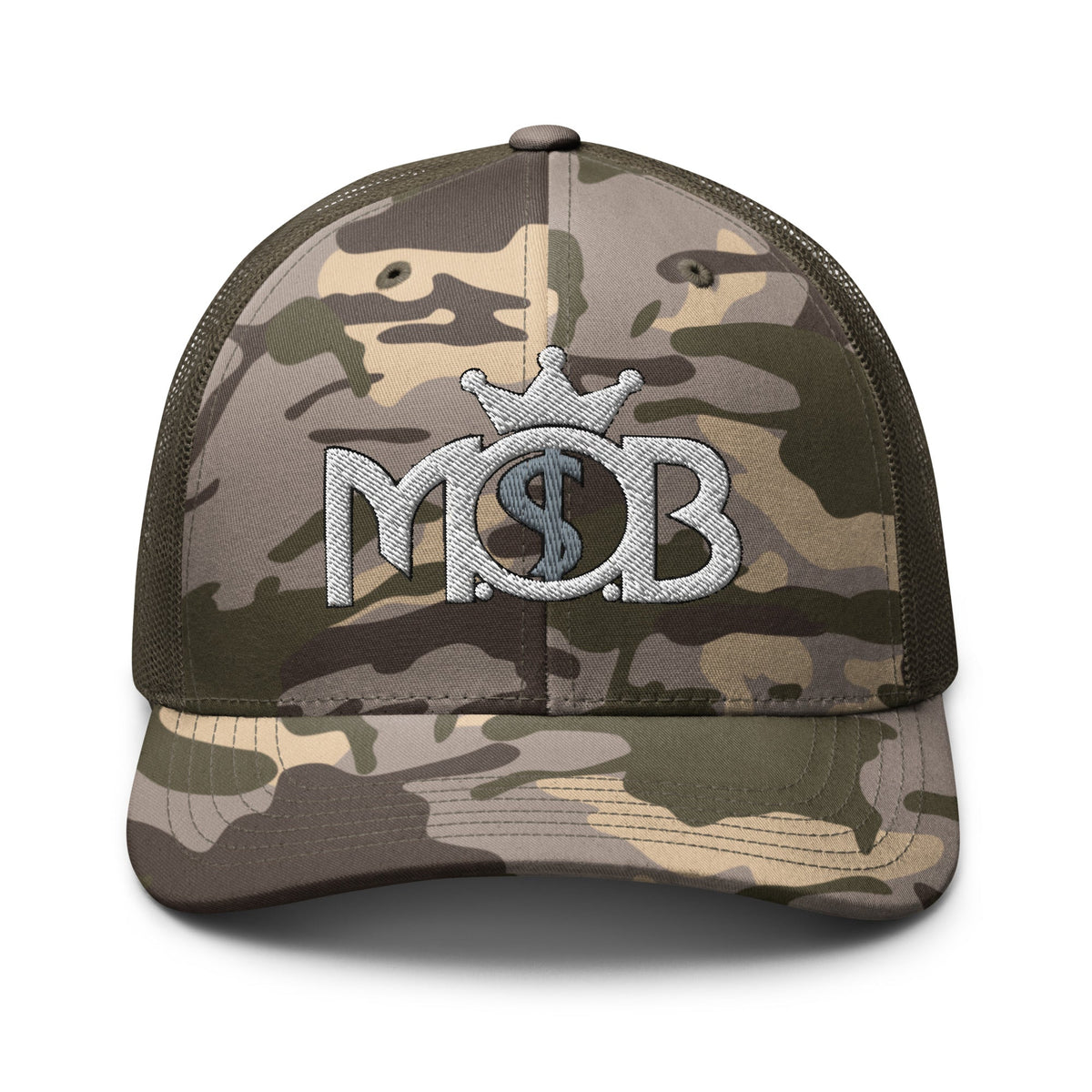 MOB247 OG Camo Embroidered Trucker Hat - MOB 247 Lifestyle