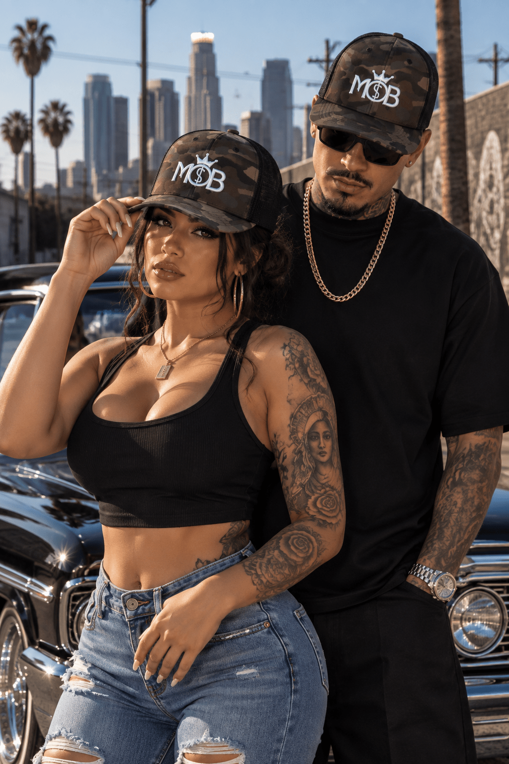 MOB247 OG Camo Embroidered Trucker Hat - MOB 247 Lifestyle