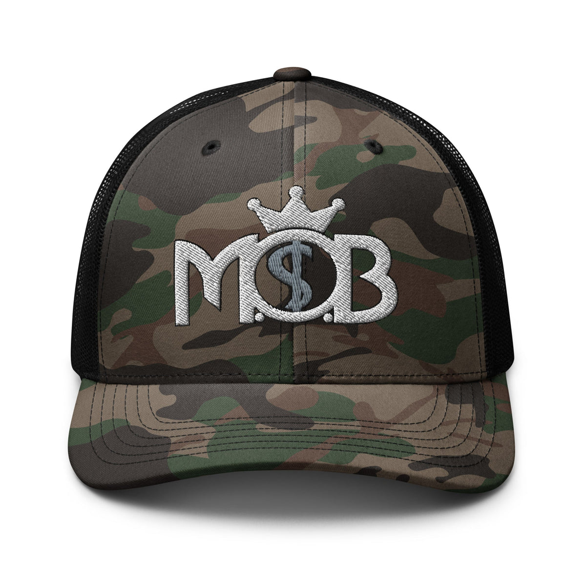 MOB247 OG Camo Embroidered Trucker Hat - MOB 247 Lifestyle