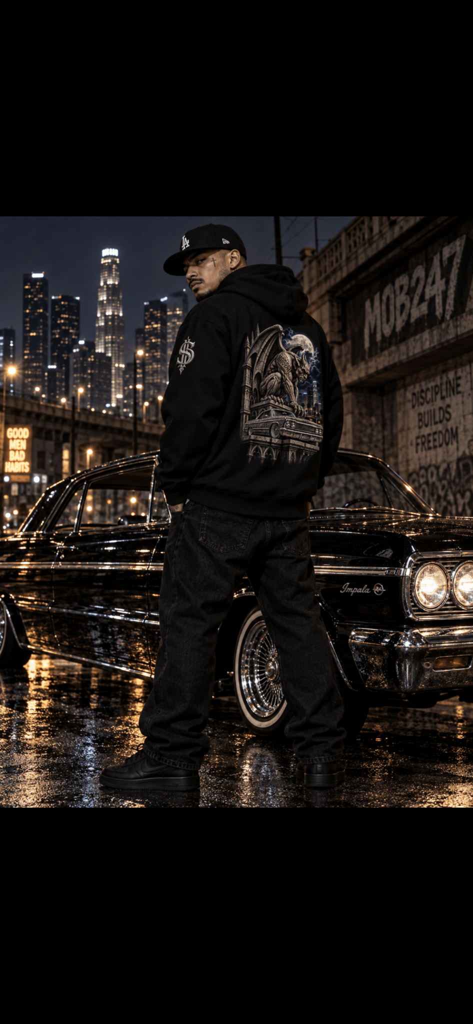 MOB247 Stone Gargoyle Hoodie - MOB 247 Lifestyle