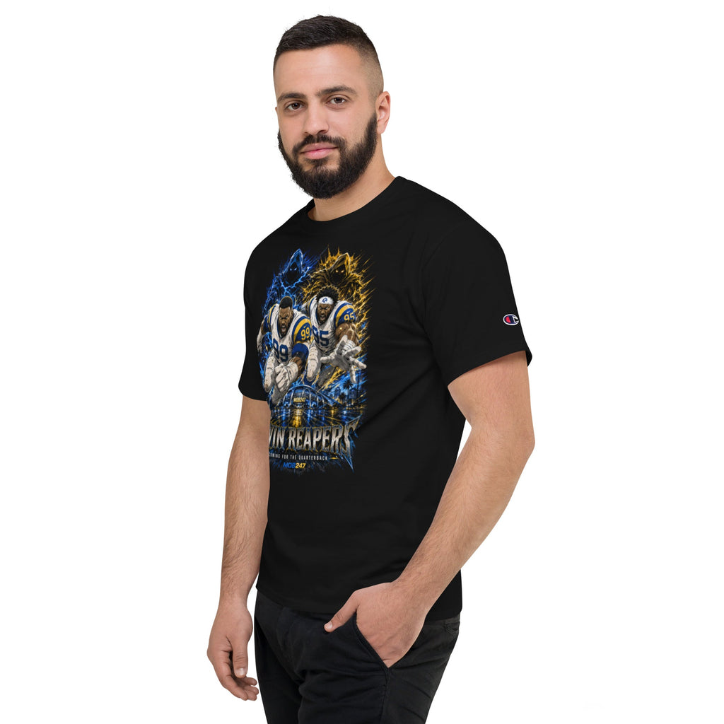 MOB247 Twin Reapers 99/95 Champion Heavyweight T-Shirt - MOB 247 Lifestyle